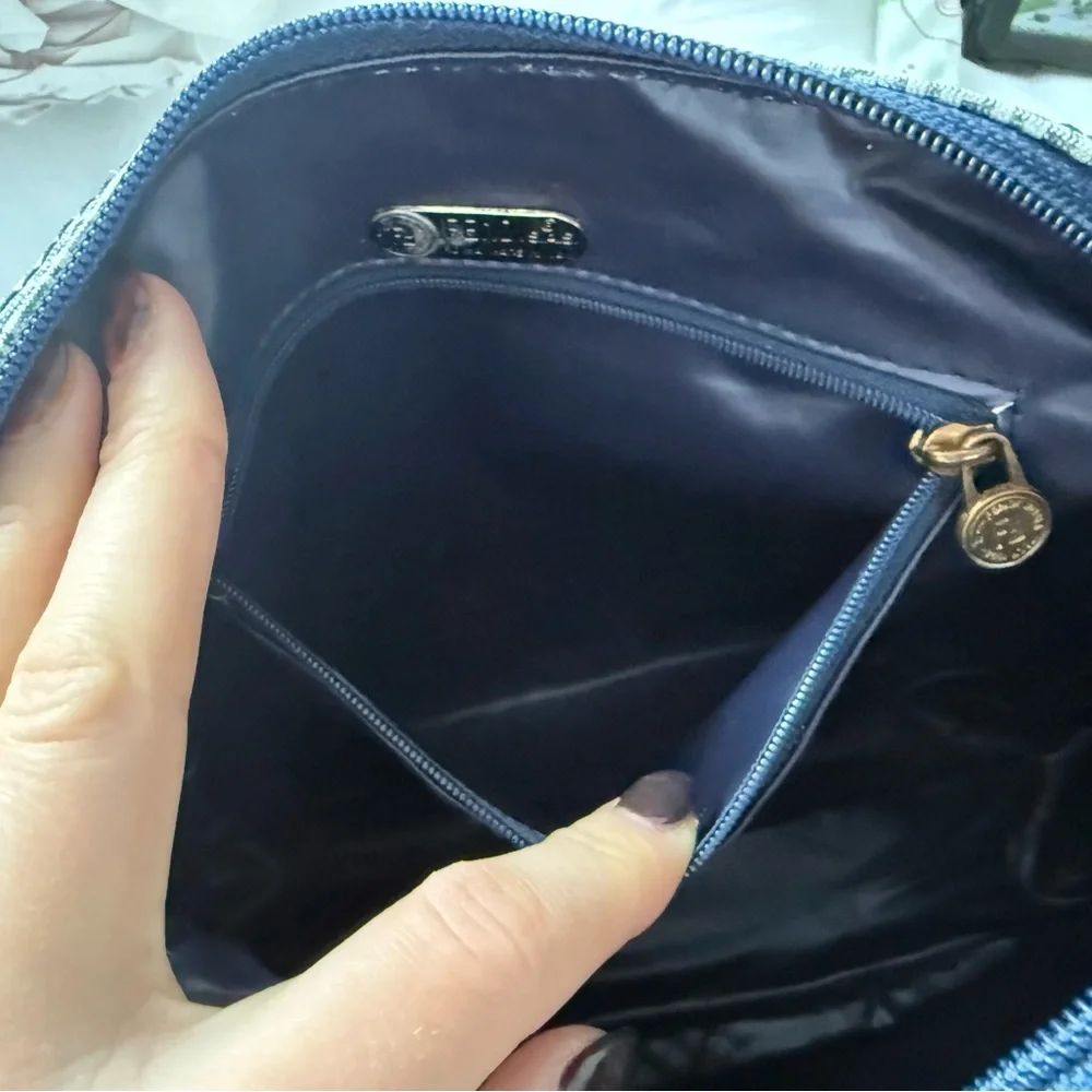 Vintage Fendi Zucca Canvas Shoulder Bag – Blue/Gray Monogram – Made in Italy - Picture 9 of 16